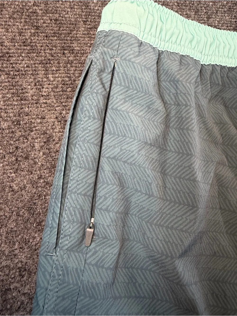 SSCO Swim Shorts Large Gray Print 5.5